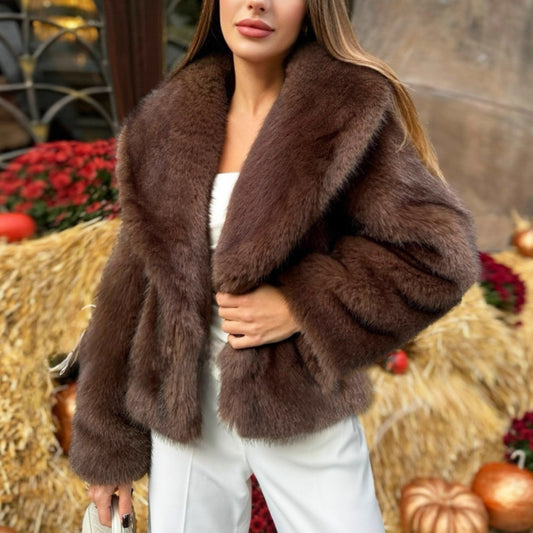 Faux Fur Thickened Coat Plush Warm