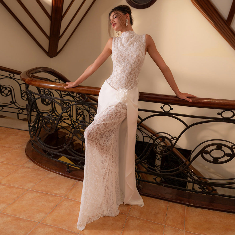 Dress Floral Maxi Dress Lace Dress Evening Gown
