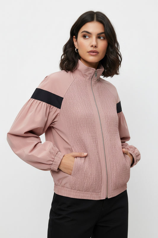 Stitching Contrast Color Personality Varsity Jacket Jacket Coat