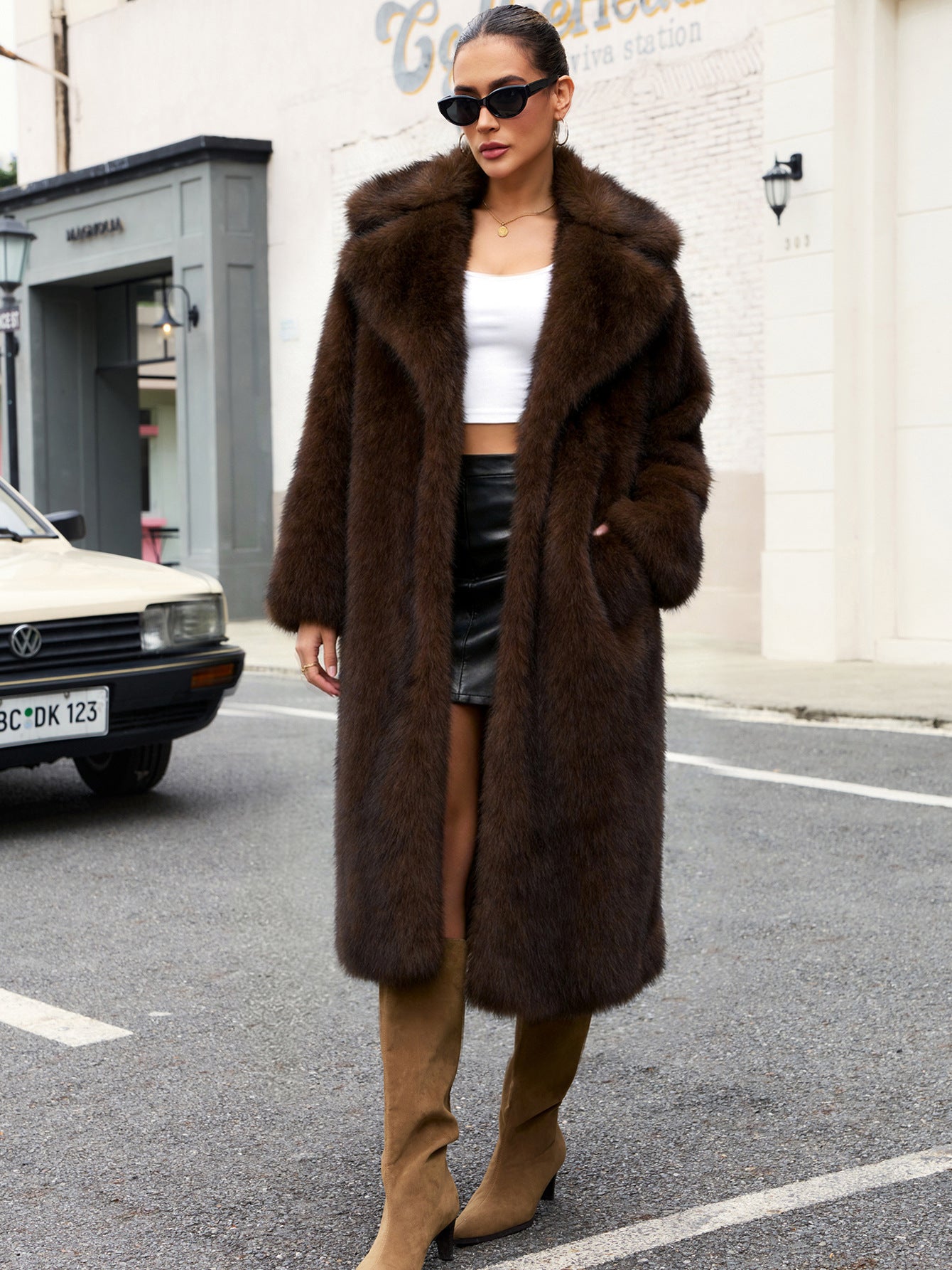 Brown with black