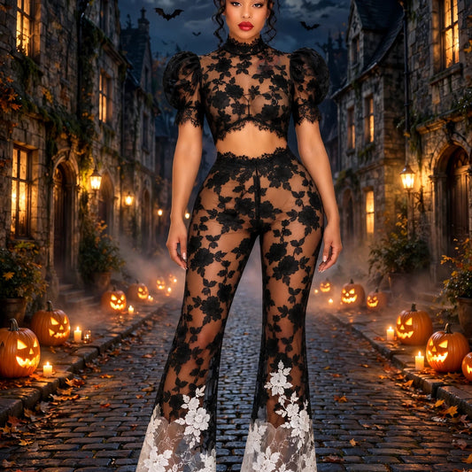 The Noir Lace Two-Piece Set