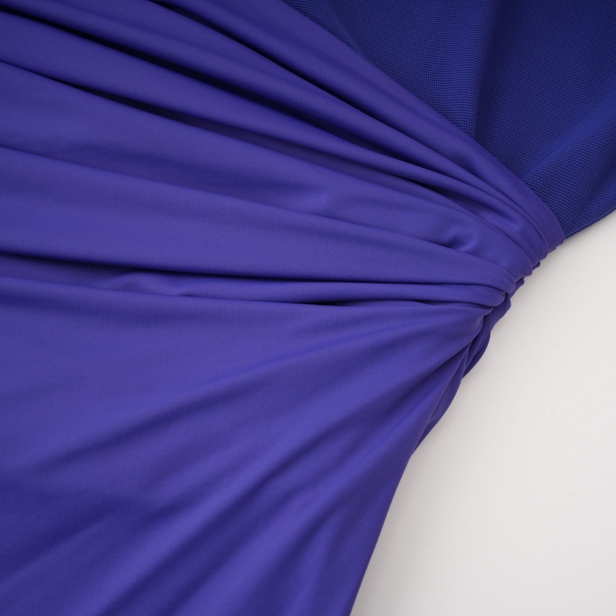Eva Blue Draped Gathered Maxi Dress