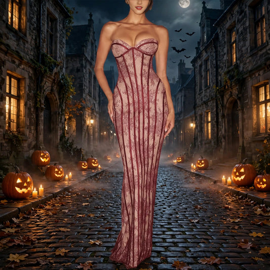Corset Lace Maxi Dress