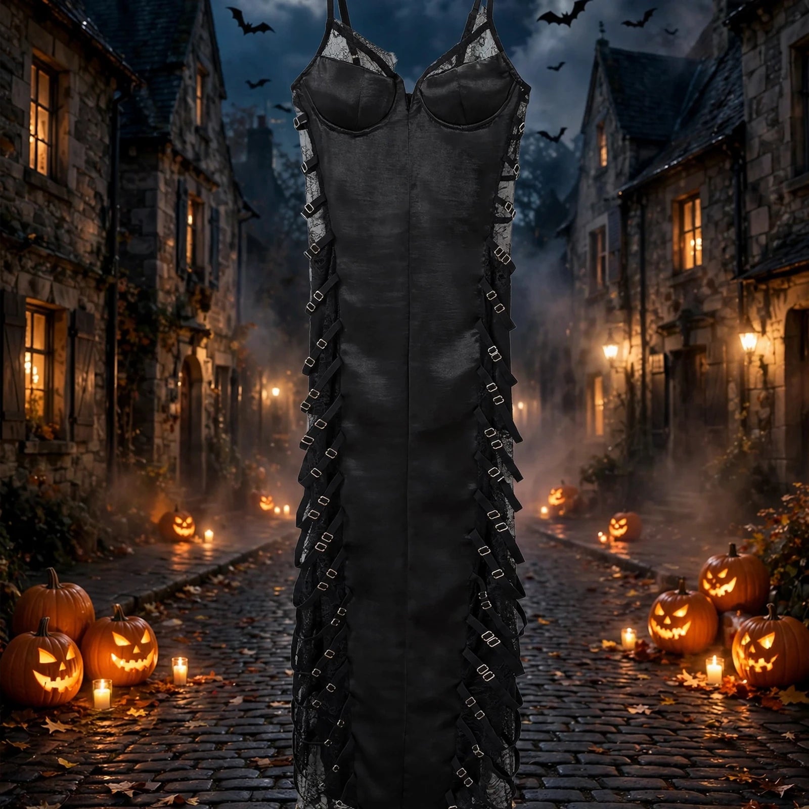 Lace Sheath Patchwork Maxi Dress