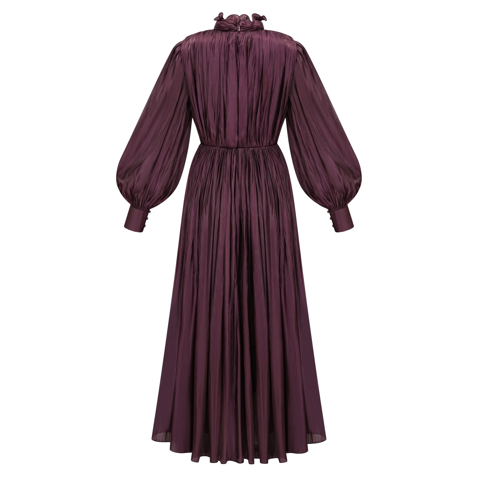 Sage Brown Crossed Design Maxi Dress